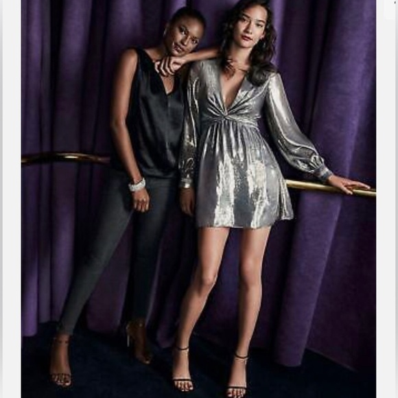 Ramy Brook Silk Metallic A- Line Dress Size 8 - Picture 10 of 10